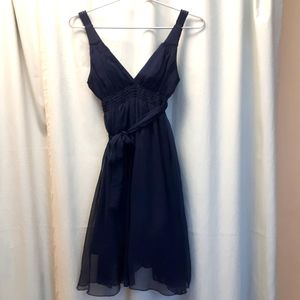 Costa Blanca Dark Blue Sheer fabric Dress,Size S